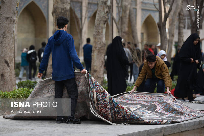 عکس/ مراسم جزخوانی قرآن کریم در گذر فرهنگی چهارباغ اصفهان