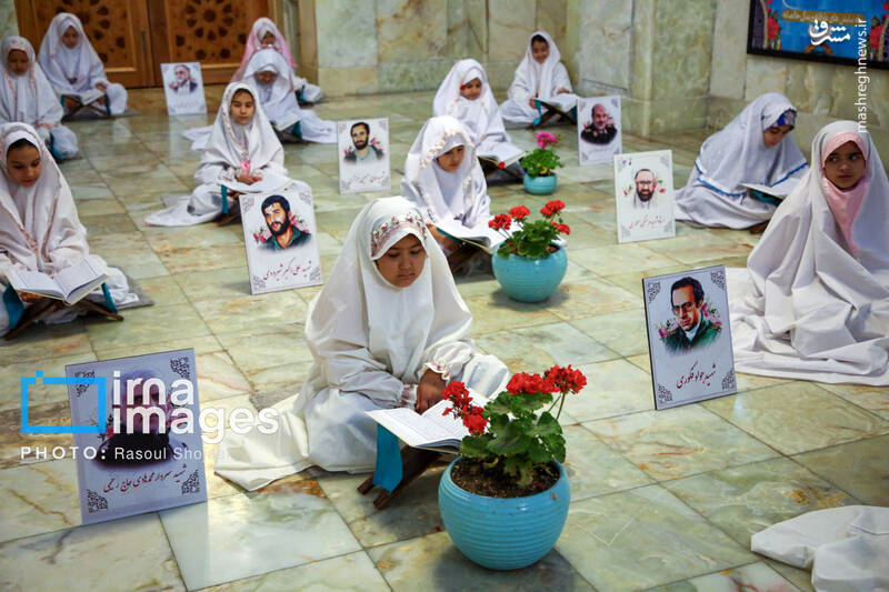 عکس/ جزءخوانی قرآن در آستان امامزاده نرمی اصفهان