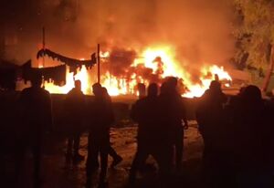 آتش‌زدن چادرهای اسکان شهروندان سوری در "العاقبیه"