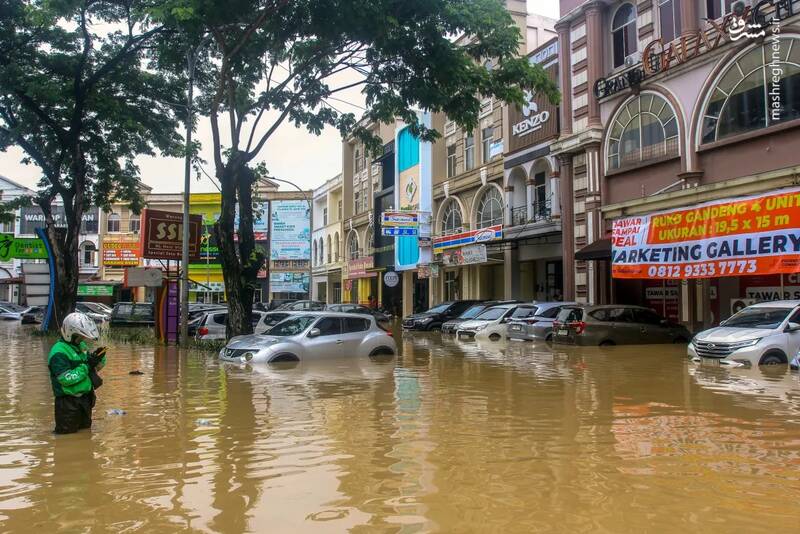 عکس/ جاکارتا زیر آب رفت!