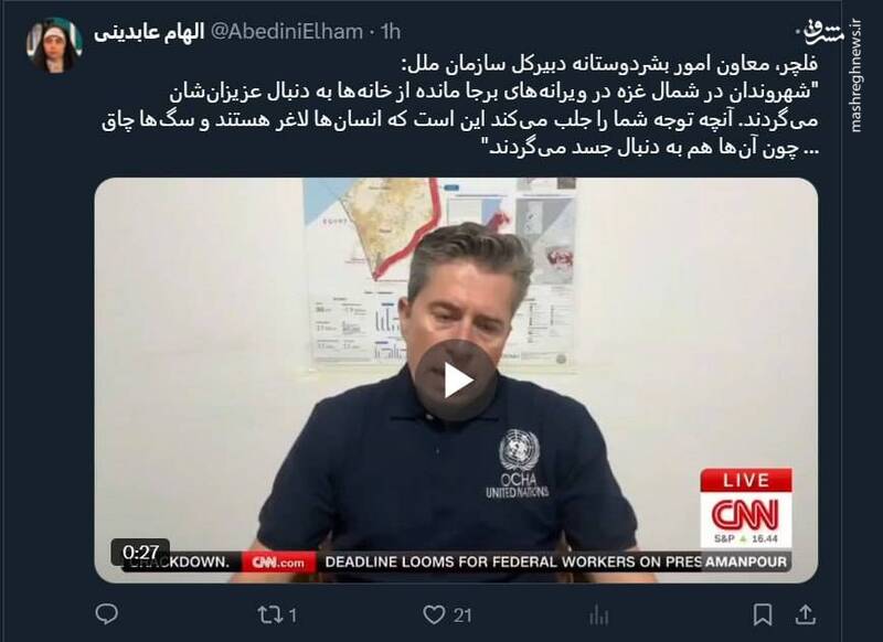 روایتی از نتیجه جنایات اسرائیل در غزه