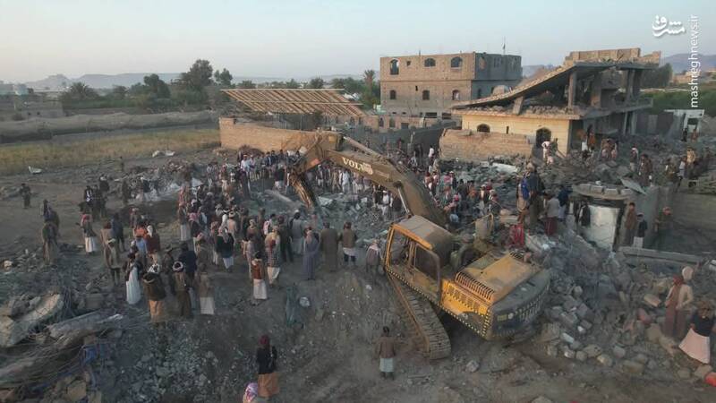 عکس/ شهادت ۲۸ عضو یک خانواده در استان صعده