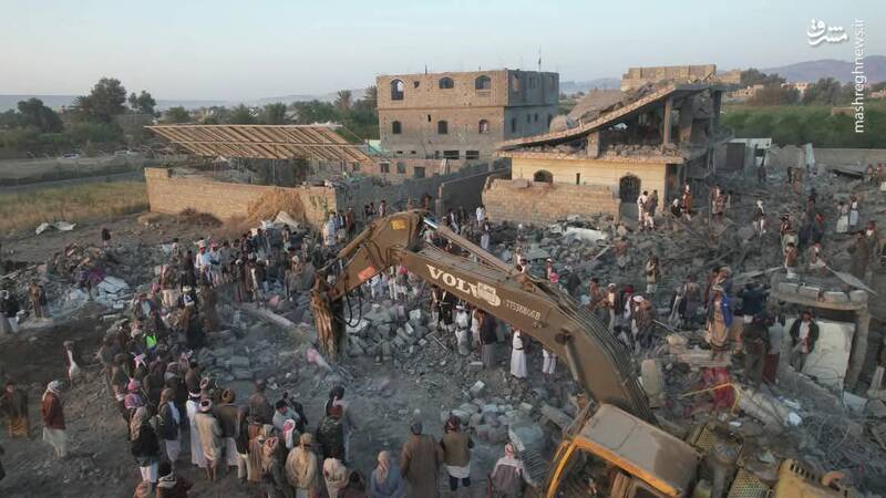 عکس/ شهادت ۲۸ عضو یک خانواده در استان صعده