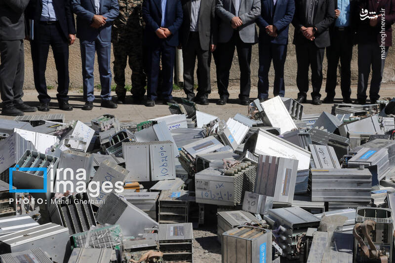 عکس/ امحای ۳۰۰۰ دستگاه ماینر