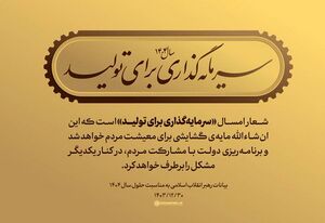 سرمایه‌گذاری برای تولید ترجمان اصول اقتصادی قانون اساسی است
