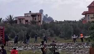 ویدئویی از حملات سهمگین به عبسان بزرگ در شرق خان یونس