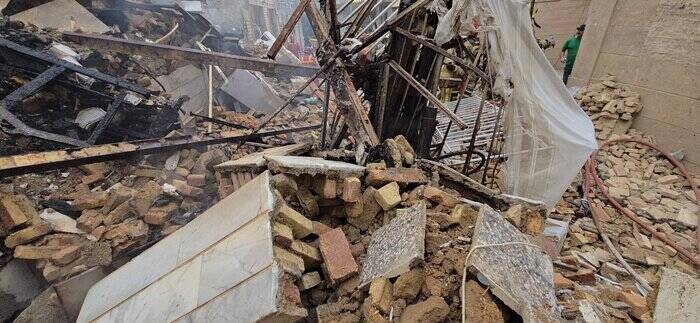 انفجار گاز منجر به فرو ریختن ساختمانی در تهران شد