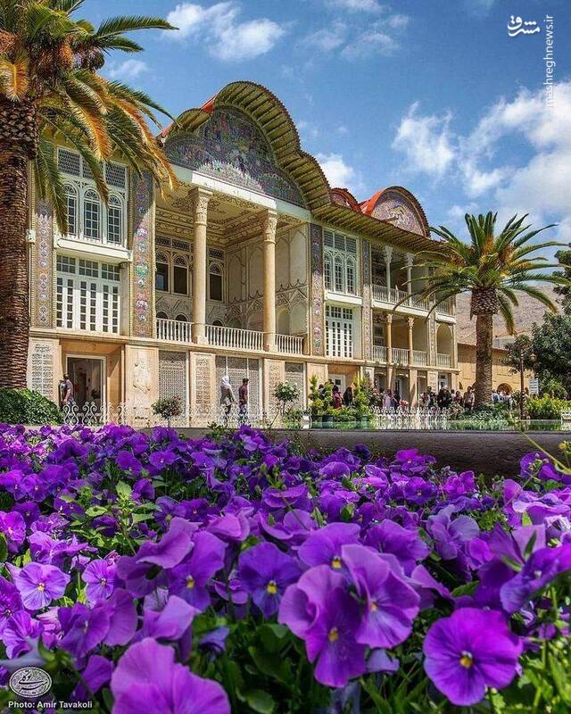 تصویری از باغ ارم شیراز، یکی از قشنگترین باغهای ایرانی