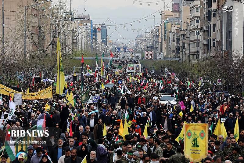 راهپیمایی روز قدس در تهران/ لبیک پایتختنشینان به ندای مظلومیت مردم فلسطین+ عکس و فیلم