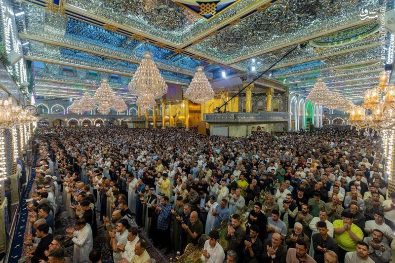 عکس/ نماز عید فطر در کربلا