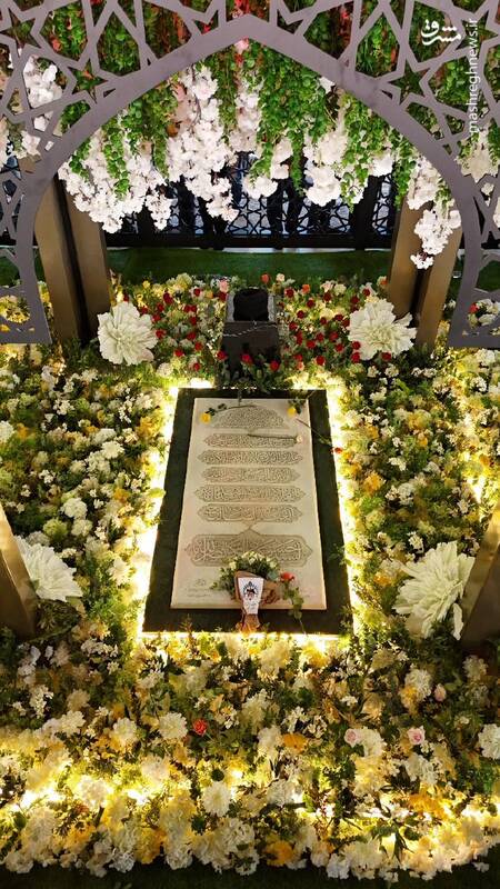 گل آرایی مرقد مطهر شهید سید حسن نصرالله تو روز عید فطر+ عکس