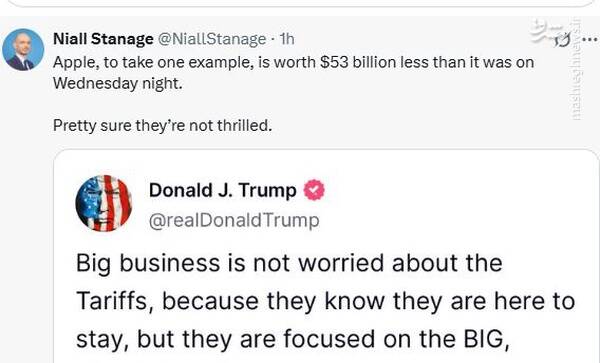 گلفبازی ترامپ حین سقوط بورس حاشیه آفرید