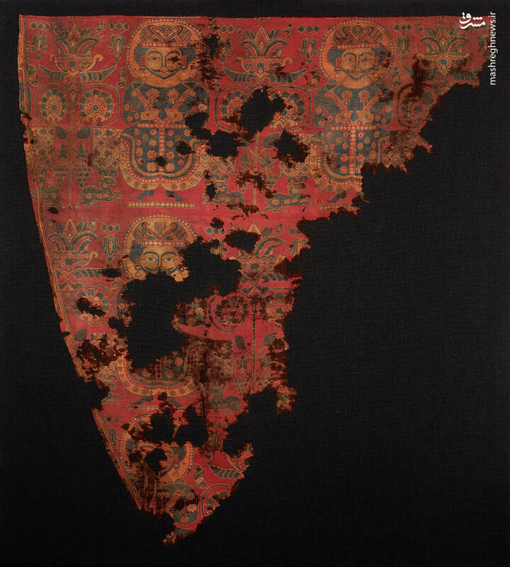 تصاویر منسوجات خلعتی ابریشمی با طرح شاهنشاه ساسانی