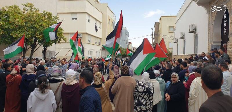 عکس/ تظاهرات مردم مغرب در حمایت از غزه و مقاومت