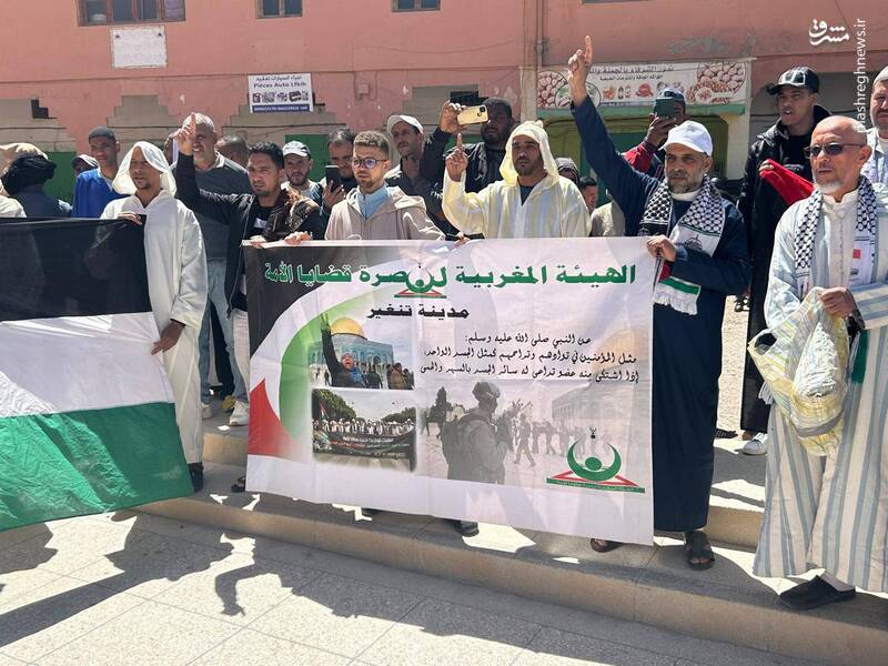 عکس/ تظاهرات مردم مغرب در حمایت از غزه و مقاومت