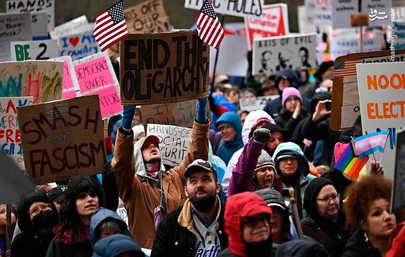 تصاویری از تجمع بزرگ اعتراضی ضد ترامپ در سراسر آمریکا