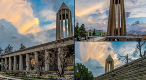 نقاشی آسمان؛ آغوشی از ابر و نور در آرامگاه بوعلی سینا