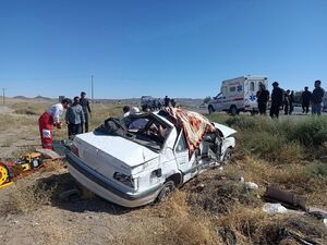 ۲ کشته و یک مجروح در انحراف پژو پارس در جاده خرمشهر
