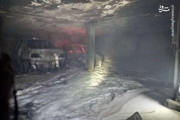 سوختن ۷ وسیله نقلیه در حریق خیابان مازندران +تصاویر