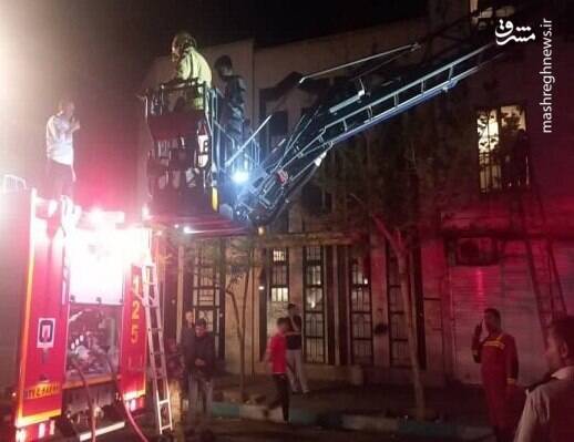 سوختن ۷ وسیله نقلیه در حریق خیابان مازندران +تصاویر