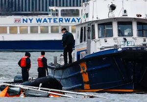 سقوط بالگرد در رودخانه هادسون نیویورک