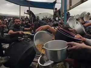 فیلم/ تشدید قحطی و گرسنگی در نوار غزه