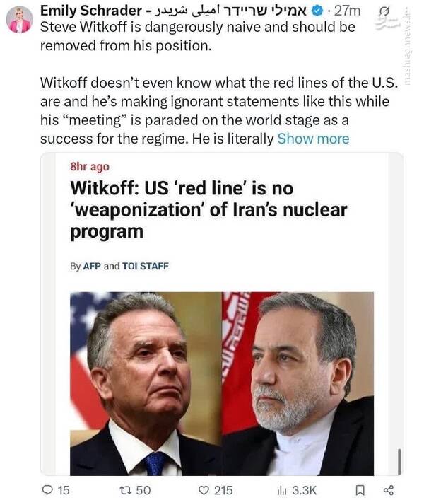 اپوزیسیون برای تغییر «ویتکاف» کمپین تشکیل میدهد؟