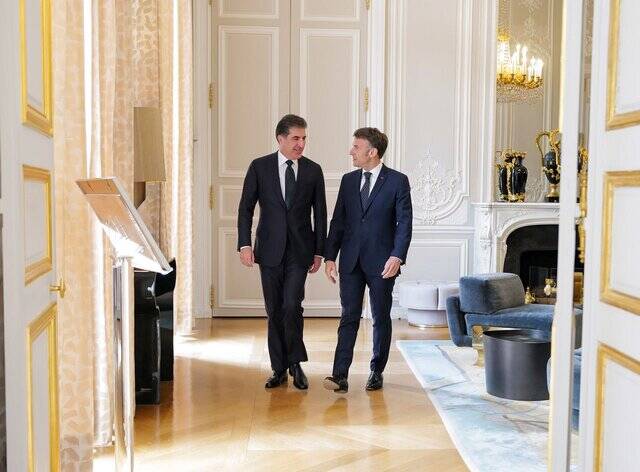 رایزنی ماکرون و بارزانی درباره اوضاع منطقه