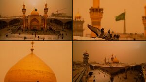 گویی خاک به پابوسی حضرت ابوتراب مشرف شده است+ عکس