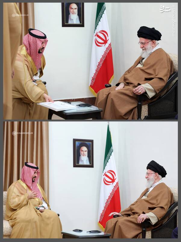 خالد بن سلمان پیام پادشاه عربستان را تقدیم رهبر انقلاب اسلامی کرد