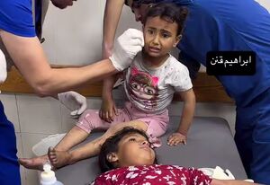 فیلم/ کودکان مجروح و بهت زده فلسطینی
