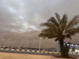 فیلم/ طوفان گرد و غبار در عربستان سعودی