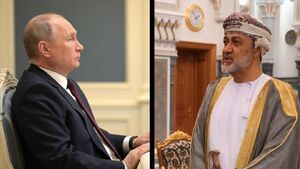 فیلم/ دیدار پوتین با سلطان عمان در کاخ کرملین