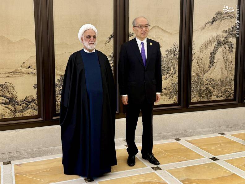 دیدار حجتالاسلام اژهای با رئیس دیوانعالی چین/ تاکید رئیس قوه قضاییه بر ظرفیتهای بالای کشورهای عضو سازمان شانگهای جهت توسعه مناسبات قضایی و حقوقی