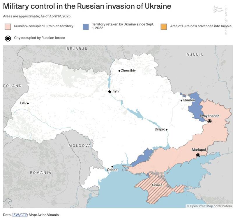 آخرین پیشنهاد ترامپ به اوکراین: تسلیم شوید! / آیا آتش بس و صلح در اوکراین امکان پذیر است؟ +نقشه و تصاویر