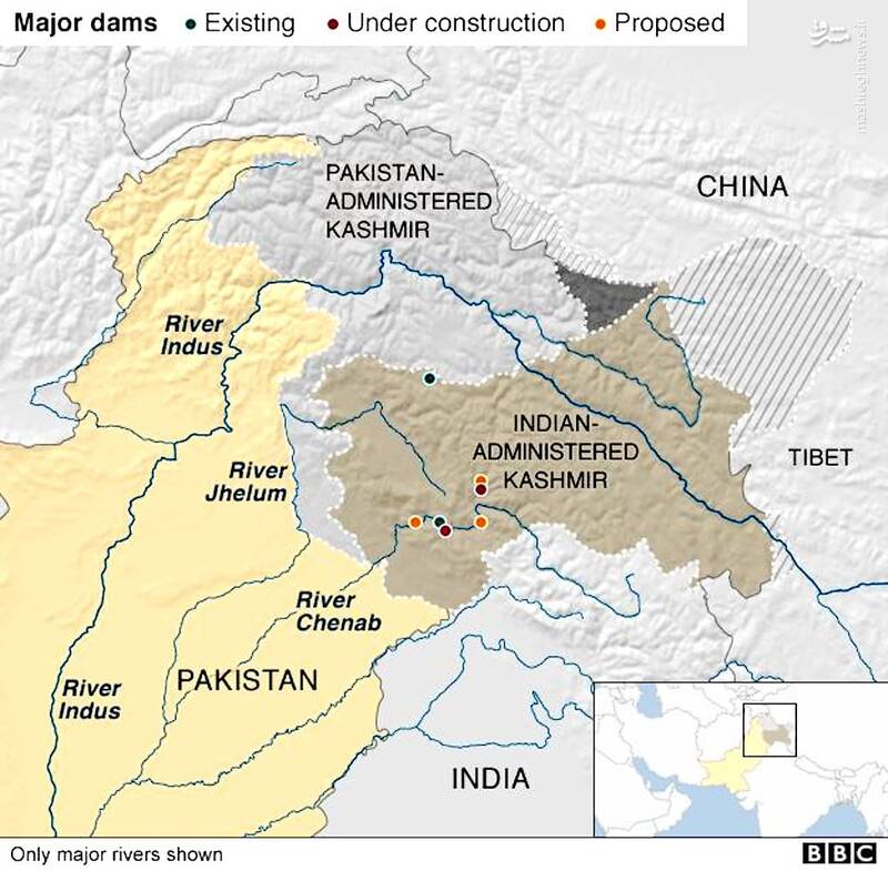 هند و پاکستان در آستانه یک جنگ تمام عیار؟ / وزیر خارجه پاکستان: بستن آب رودخانه سند اعلان جنگ هند به پاکستان است +نقشه و تصاویر