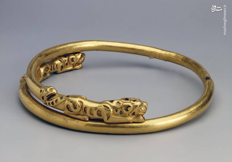 تصاویری از طوق گردن از دوره هخامنشی در موزه روسیه