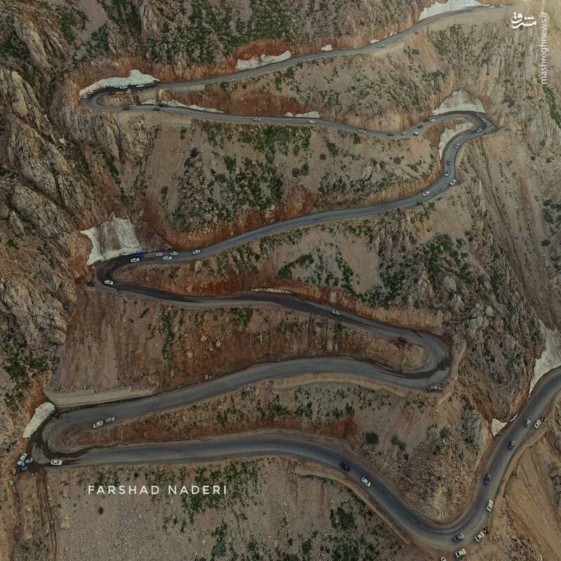 تصویری زیبا از گردنه تته در مریوان