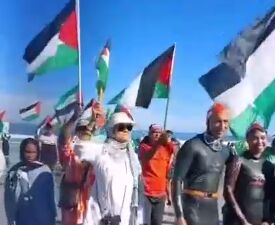 تصاویری از تظاهرات جمعی از حامیان فلسطین در در کیپ‌تاون