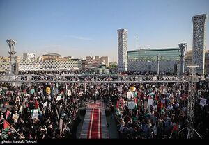 عکس/ اجتماع سراسری فریاد فلسطین در میدان امام حسین(ع)