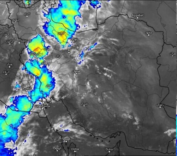 وقوع توفان تندری در تهران