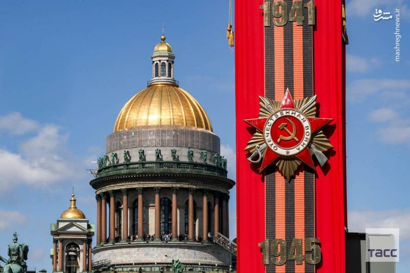 عکس/ آمادگی شهرهای روسیه برای مراسم روز پیروزی