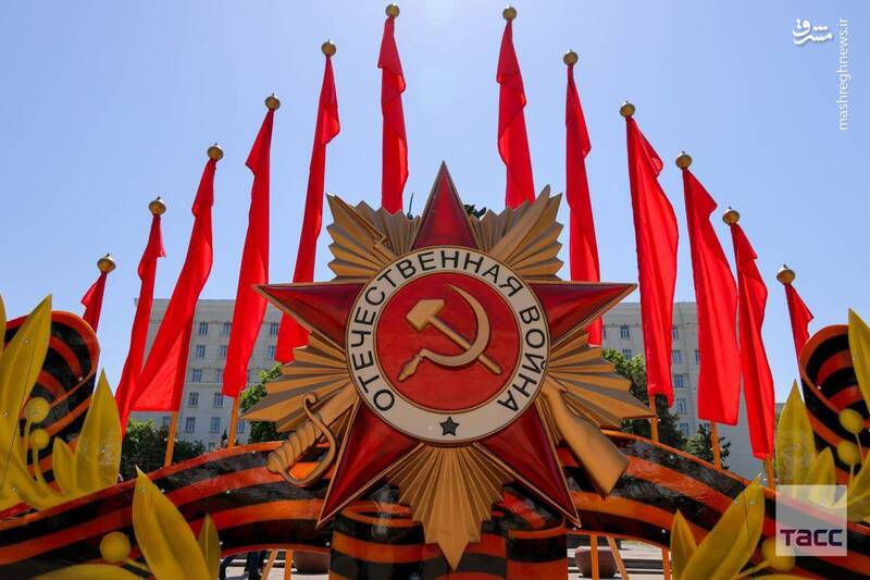 عکس/ آمادگی شهرهای روسیه برای مراسم روز پیروزی