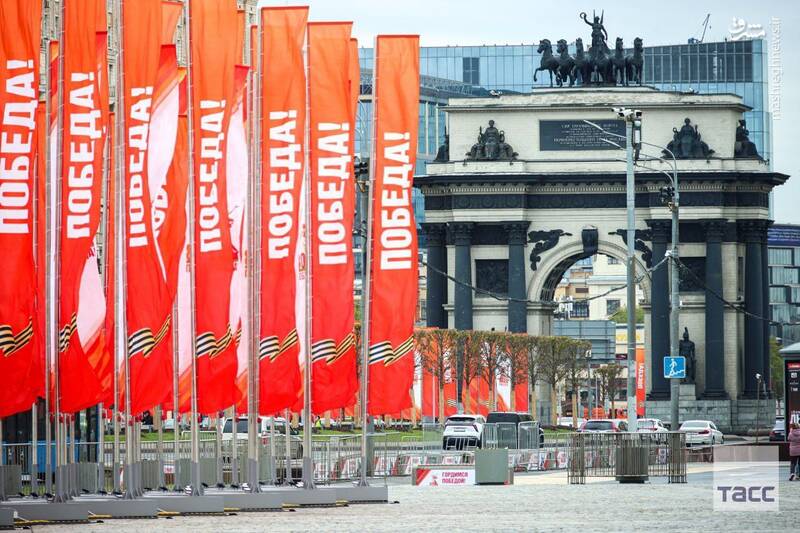 عکس/ آمادگی شهرهای روسیه برای مراسم روز پیروزی