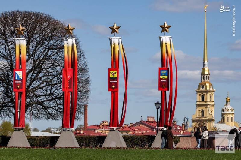 عکس/ آمادگی شهرهای روسیه برای مراسم روز پیروزی