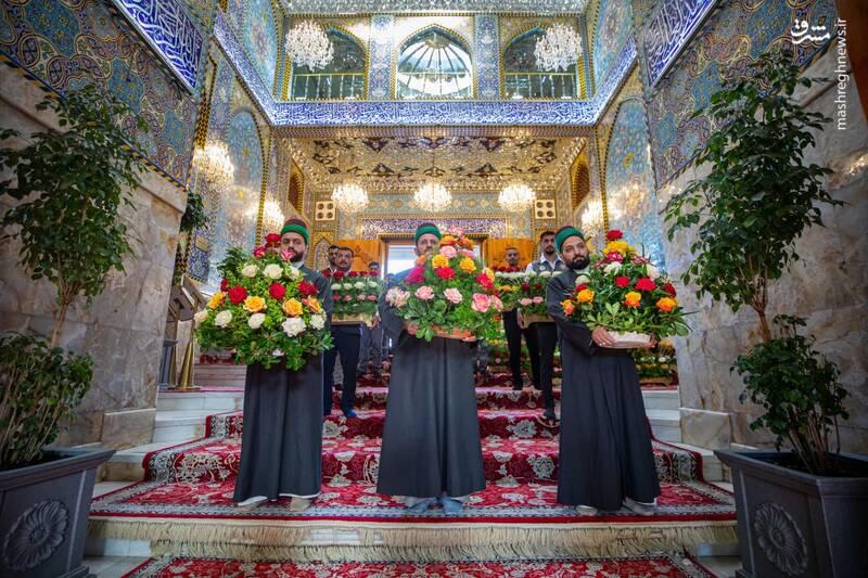 عکس/ گلآرایی ضریح سیدالشهدا در آستانه ولادت امام رئوف