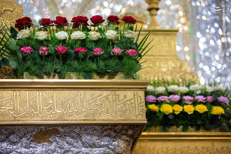 عکس/ گلآرایی ضریح سیدالشهدا در آستانه ولادت امام رئوف