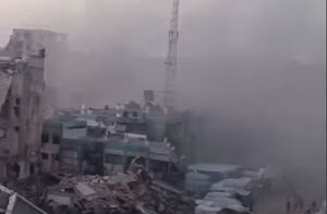 حمله وحشیانه صهیونیست‌ها به انبار کمک‌های انسانی در غزه