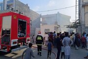 آتش سوزی مهیب یک هتل در خیابان مفتح