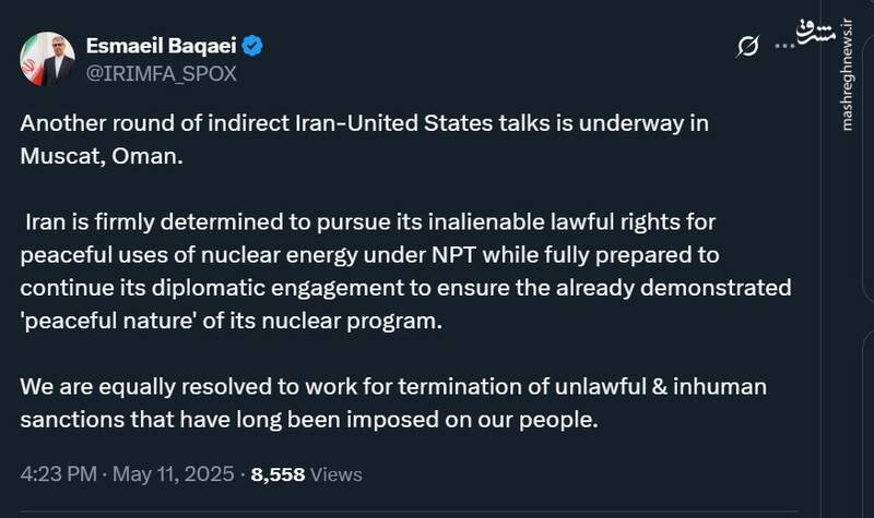 بقائی: ایران آماده است به تعامل دیپلماتیک خود ادامه دهد